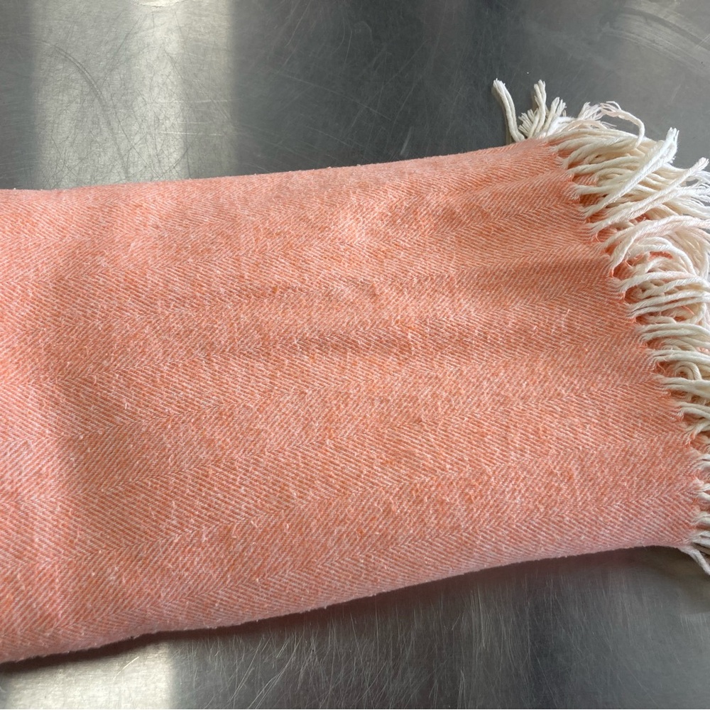 Lands Downunder Italian Peach Fringe Throw